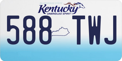 KY license plate 588TWJ