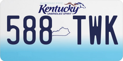 KY license plate 588TWK