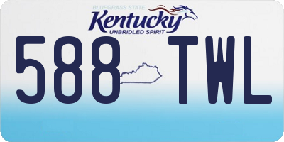 KY license plate 588TWL