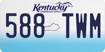 KY license plate 588TWM