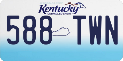 KY license plate 588TWN