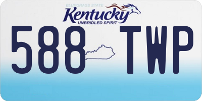 KY license plate 588TWP