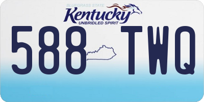 KY license plate 588TWQ