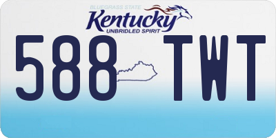 KY license plate 588TWT