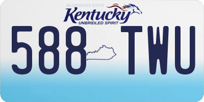 KY license plate 588TWU