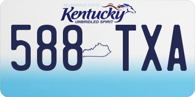 KY license plate 588TXA