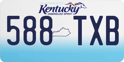 KY license plate 588TXB