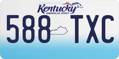 KY license plate 588TXC