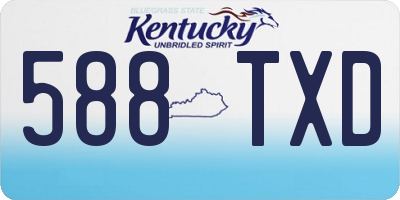 KY license plate 588TXD