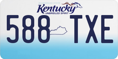 KY license plate 588TXE