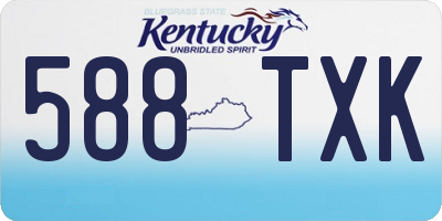 KY license plate 588TXK