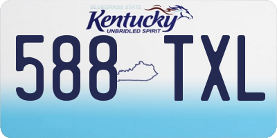 KY license plate 588TXL