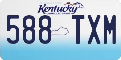 KY license plate 588TXM