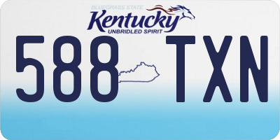 KY license plate 588TXN