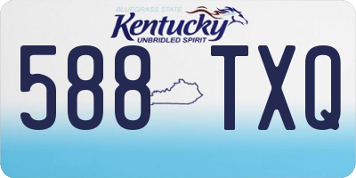 KY license plate 588TXQ