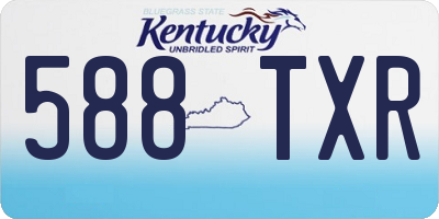 KY license plate 588TXR