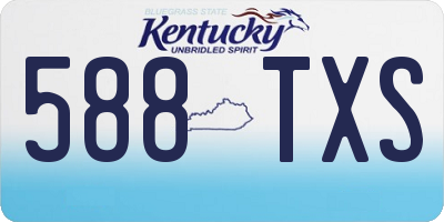KY license plate 588TXS