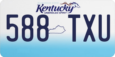 KY license plate 588TXU
