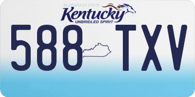 KY license plate 588TXV