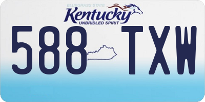 KY license plate 588TXW