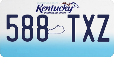 KY license plate 588TXZ