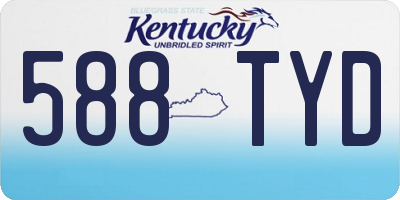 KY license plate 588TYD