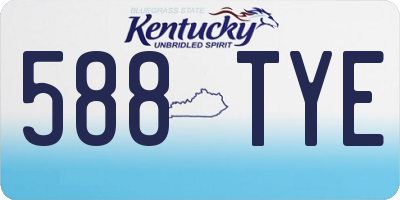 KY license plate 588TYE