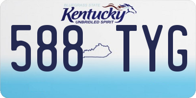 KY license plate 588TYG