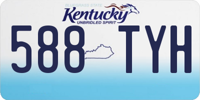 KY license plate 588TYH