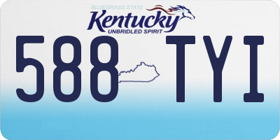 KY license plate 588TYI
