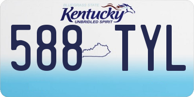 KY license plate 588TYL