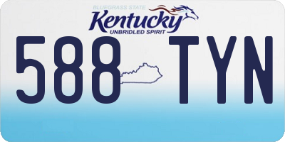 KY license plate 588TYN