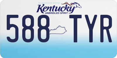 KY license plate 588TYR