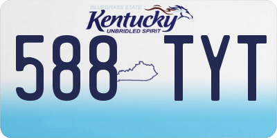 KY license plate 588TYT