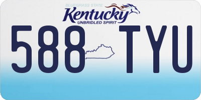 KY license plate 588TYU