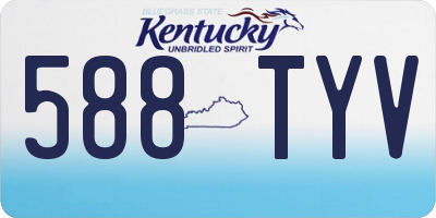 KY license plate 588TYV