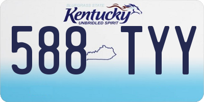 KY license plate 588TYY