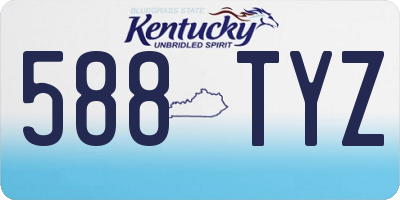 KY license plate 588TYZ