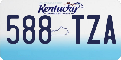 KY license plate 588TZA