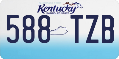 KY license plate 588TZB