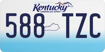 KY license plate 588TZC