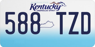 KY license plate 588TZD