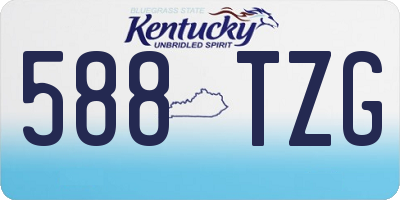 KY license plate 588TZG