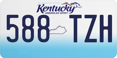 KY license plate 588TZH