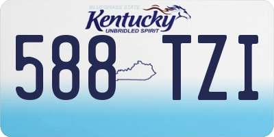 KY license plate 588TZI