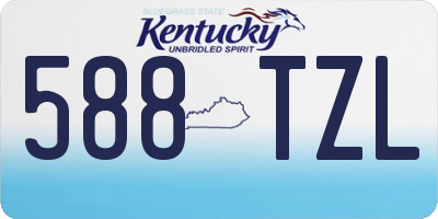 KY license plate 588TZL
