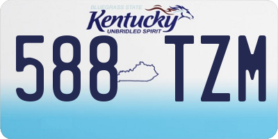 KY license plate 588TZM