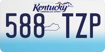 KY license plate 588TZP