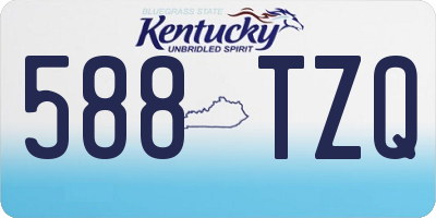 KY license plate 588TZQ