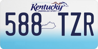 KY license plate 588TZR